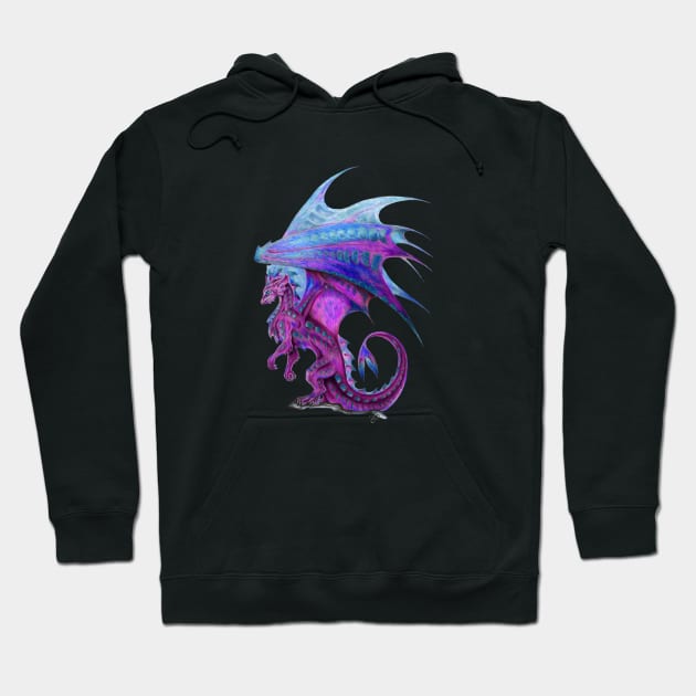 Sandra Staple Colorful Pink and Purple Dragon Hoodie